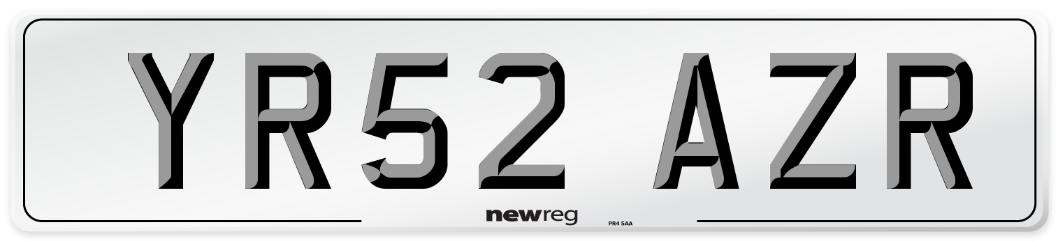 YR52 AZR Number Plate from New Reg